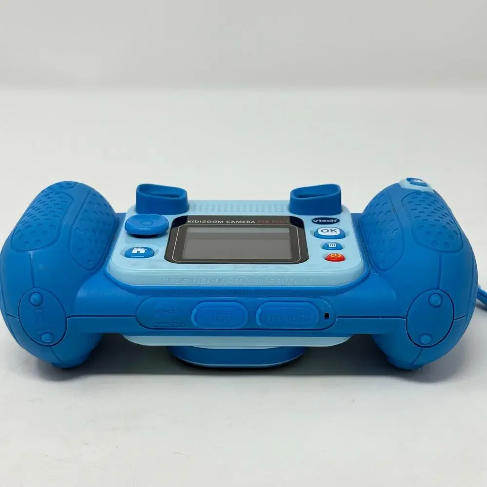 VTech KidiZoom Camera Pix Plus Blue Kids Digital 2MP 4X Zoom Case Tested Works